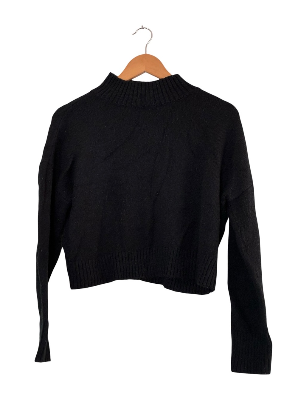 And Now This | Black mock neck aloft comfy minimalist knit pullover sweater